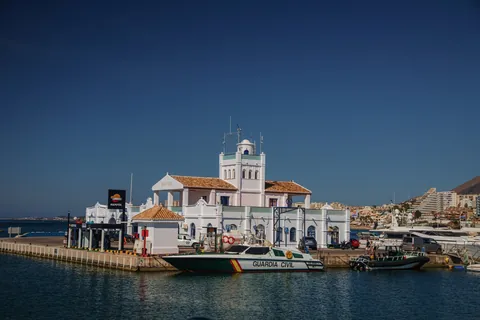 Buildings and boats at Benalmádena marina