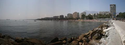 Marbella beach and seafront on the Costa del Sol
