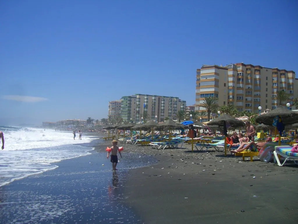 Beach and seafront in Torrox Costa